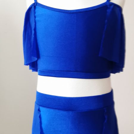Custom design Royal blue costume base - 2 pieces set, Children size 8