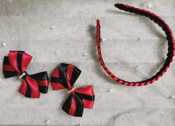 Custom handmade 3 pieces School Bow Set - Image 3
