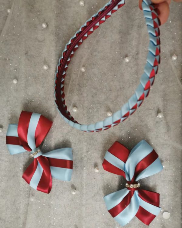 Custom handmade 3 pieces School Bow Set - Image 9