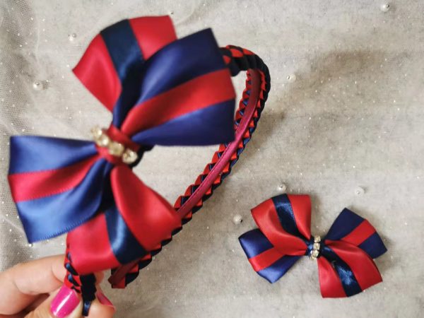 Custom handmade 3 pieces School Bow Set - Image 14