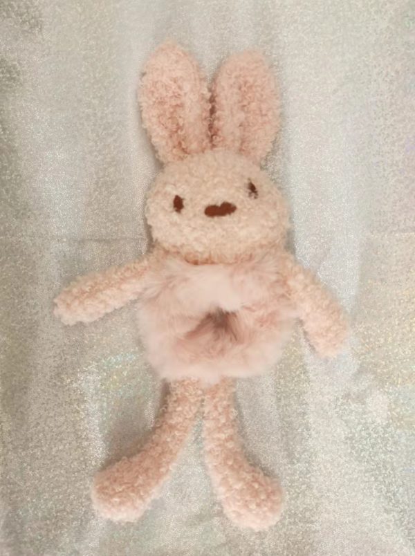 Handmade Furry Faux Cute Plush Bear/bunny/chick/cow Hair scrunchies - Image 7