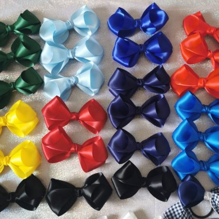 School hair bow collection, Large hair Clips/Elastics