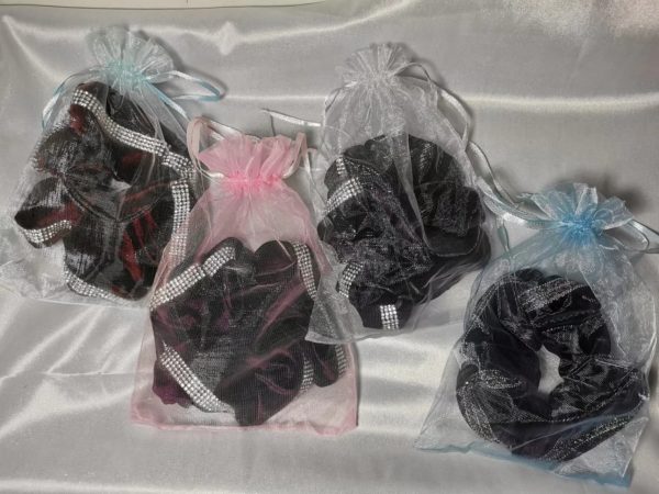 Handmade Rhinestones Velvet scrunchies - Image 6