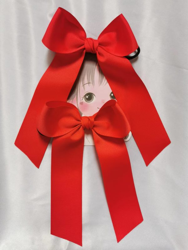 School Bow/Large Cheer hair bow Elastics (Pair) - Image 4