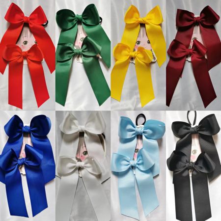 School Bow/Large Cheer hair bow Elastics (Pair)