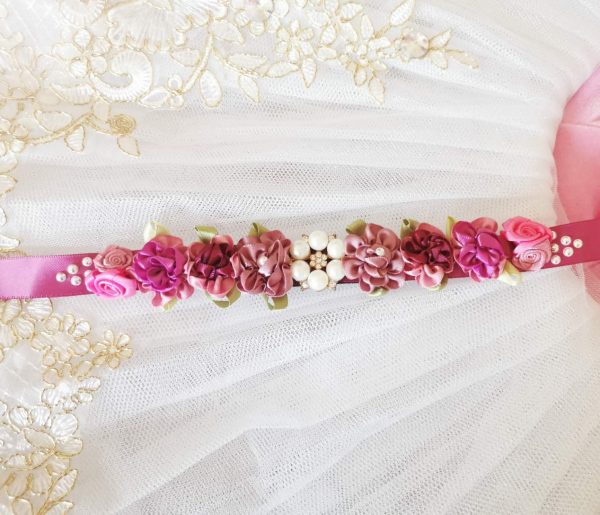 Rose Pink Flowers Blooming Ballet Bun Wrap - Image 2