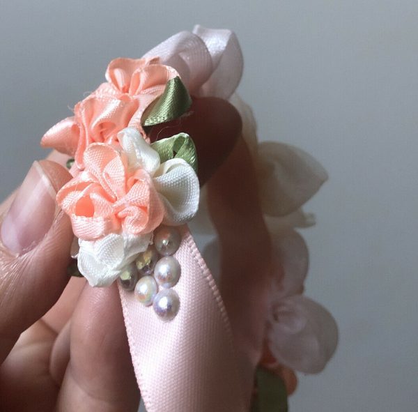 Peach Flowers Blooming Ballet Bun Wrap - Image 3