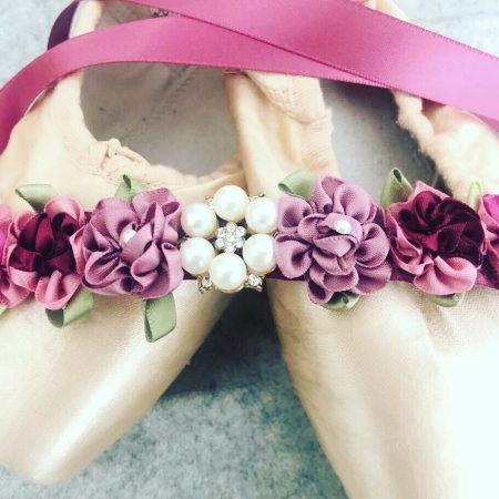 Rose Pink Flowers Blooming Ballet Bun Wrap