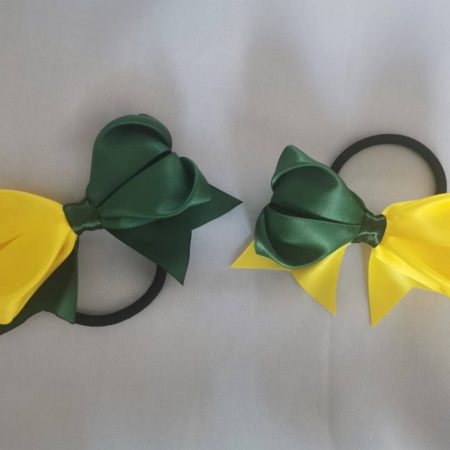 Love heart hair bow clips/elastics - School bows