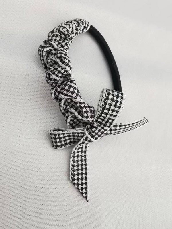 Hand braided plaited Hair bow elastics  (Pair) - Image 3