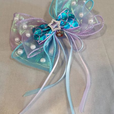 Under the sea - Mermaid pearl Organza Bows - Princess Ariel