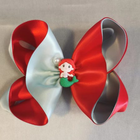 Hand made Contrasting colours Little Mermaid Ariel Bow Hair clip