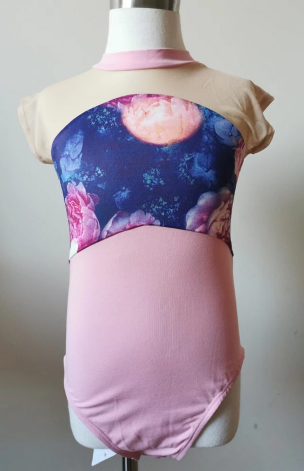 Hand made flower print Ballet leotard dance wear   - Children size 10 - Image 2
