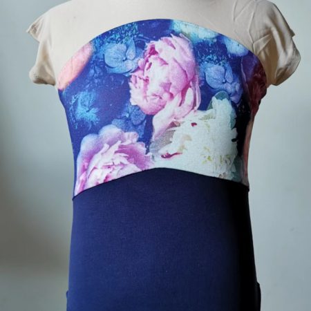 Hand made flower print Ballet leotard dance wear   - Children size 10