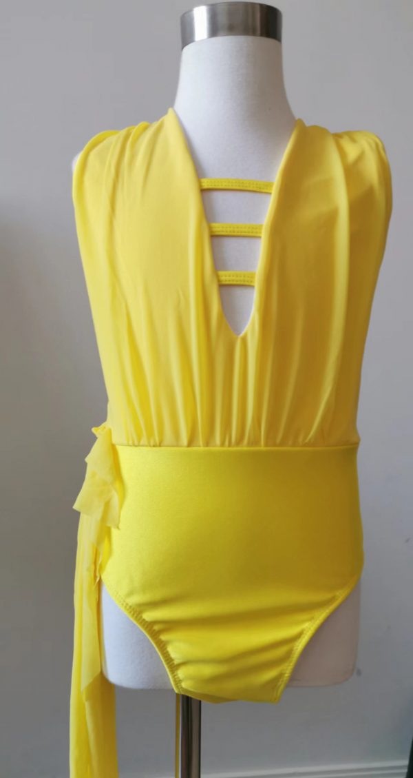 Custom-designed stunning yellow lyrical dance costume base