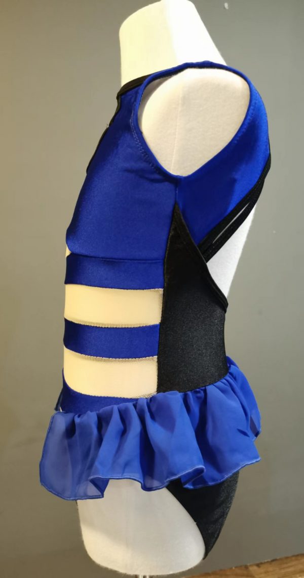 Costume base Royal blue Jazz dance costume base, Children size 8 - Image 3