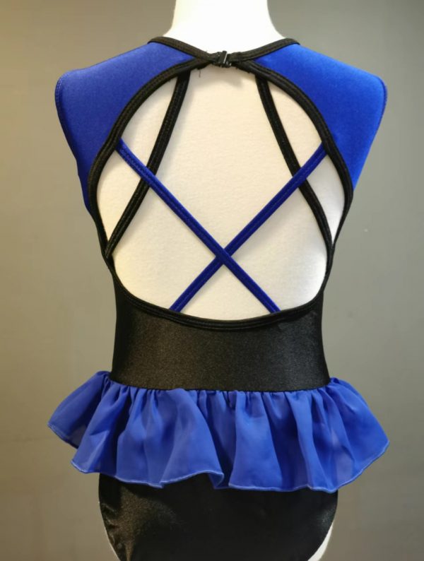 Costume base Royal blue Jazz dance costume base, Children size 8 - Image 4