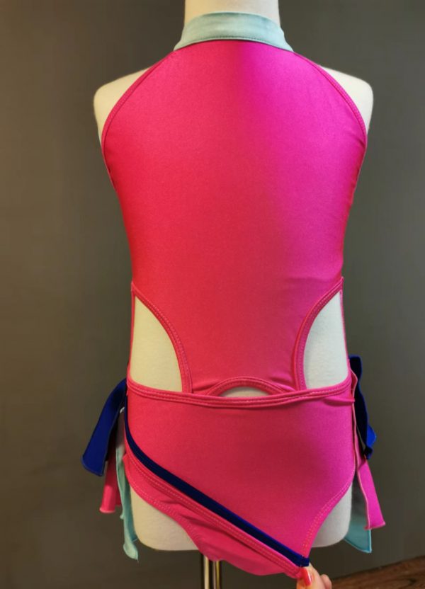 Costume base Multi - colour dance costume base, Children size 8-10