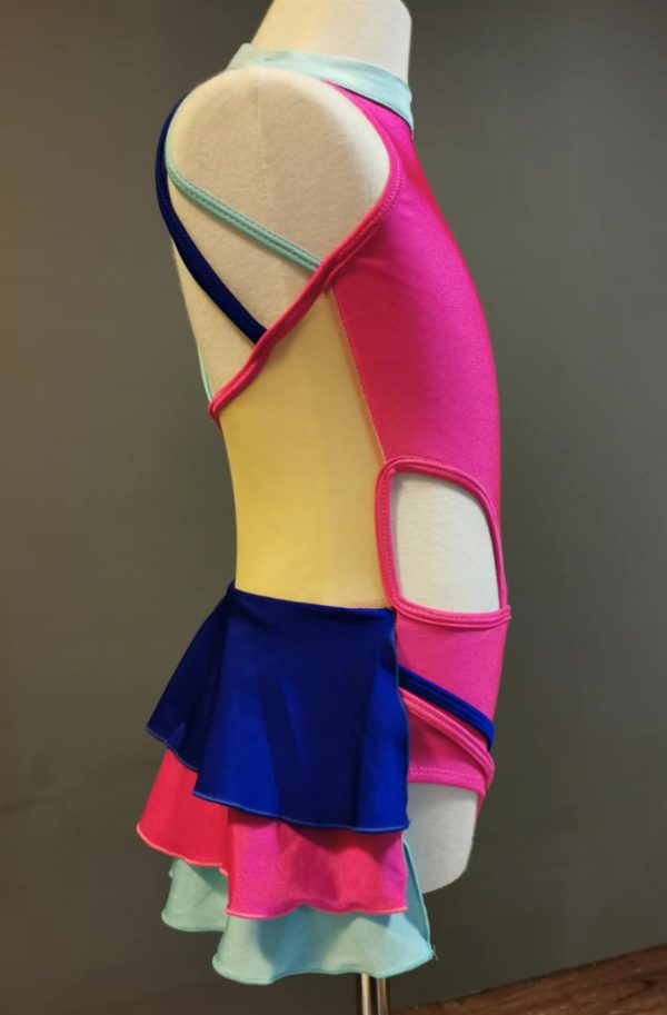 Costume base Multi - colour dance costume base, Children size 8-10 - Image 3