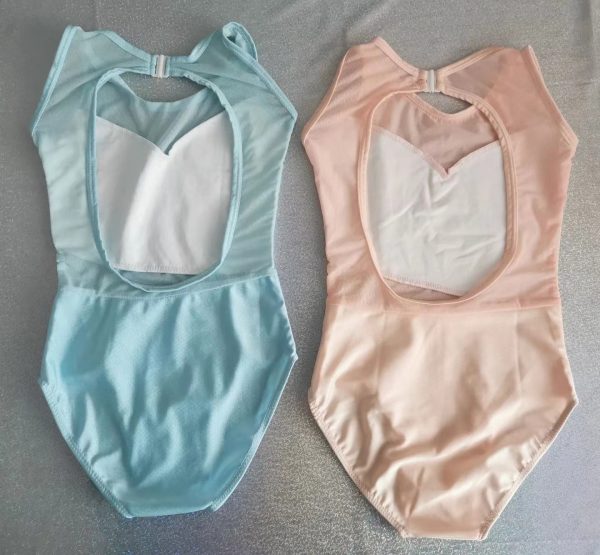 Custom design Pale blue or Peach colour  dance costume base , Children size 6 - Image 3