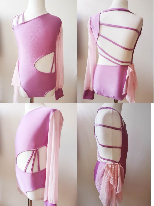 Costume base Stunning Purple & Pink Lyrical dance costume base, Children size 8-10