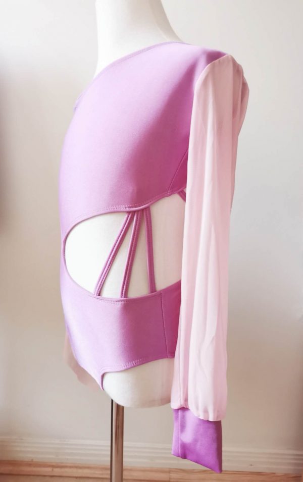 Costume base Stunning Purple & Pink Lyrical dance costume base, Children size 8-10 - Image 4
