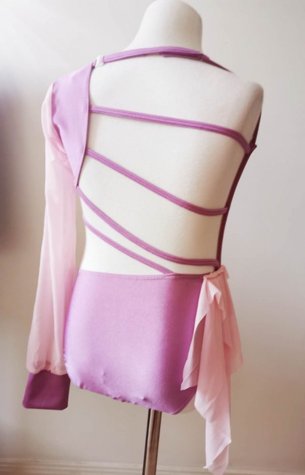 Costume base Stunning Purple & Pink Lyrical dance costume base, Children size 8-10 - Image 5