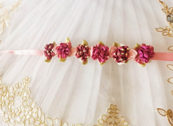 Beautiful Handmade mixed of flowers blooming Ballet bun wrap - Image 3
