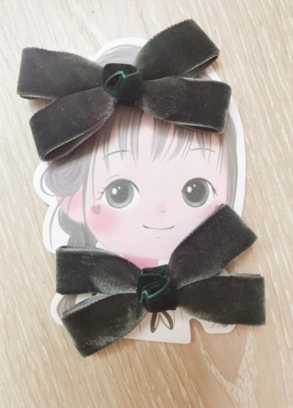 High quality handmade velvet Hair bow clips - Image 6