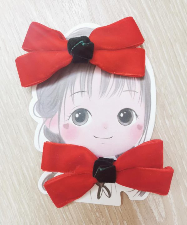 High quality handmade velvet Hair bow clips - Image 8