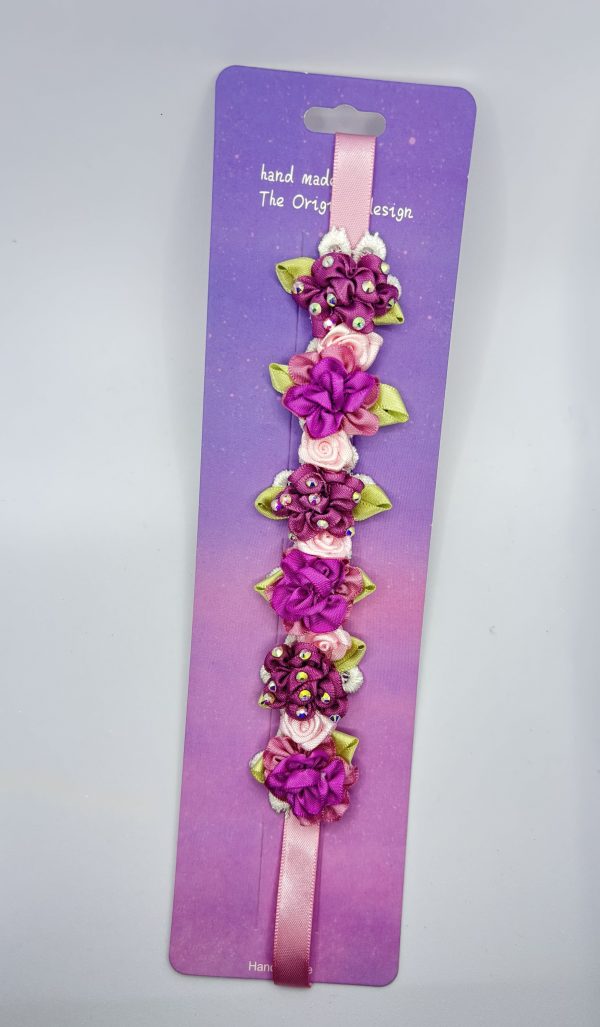 Beautiful Handmade mixed of flowers blooming Ballet bun wrap - Image 2