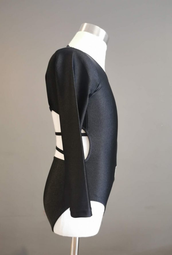 Custom-made contemporary/jazz dance costume base in black - Image 4