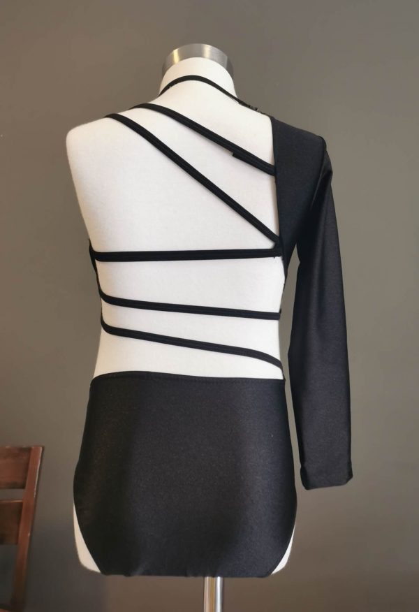 Custom-made contemporary/jazz dance costume base in black - Image 5