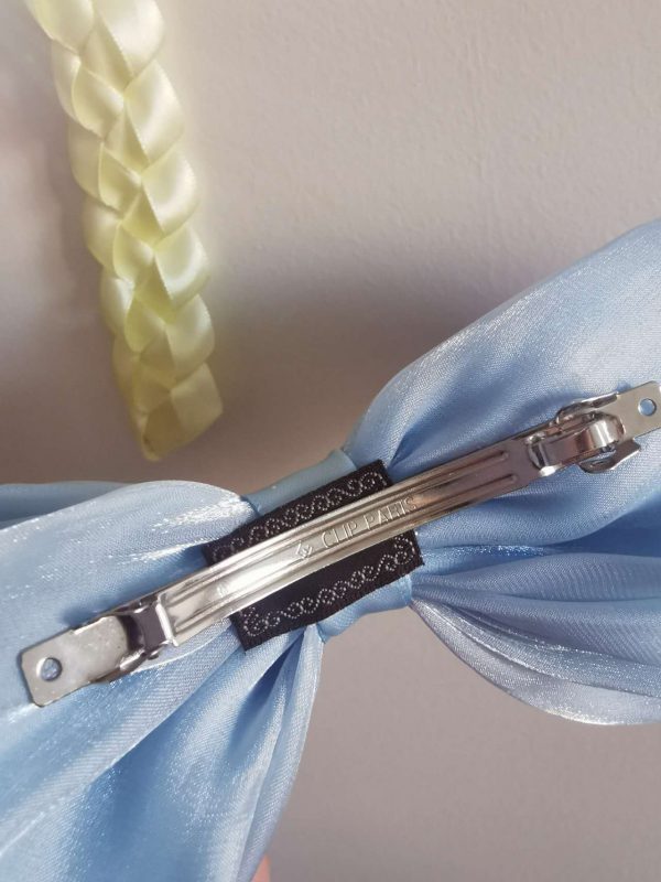 Super large Organza trio bows hair clip  (French clip) - Image 6