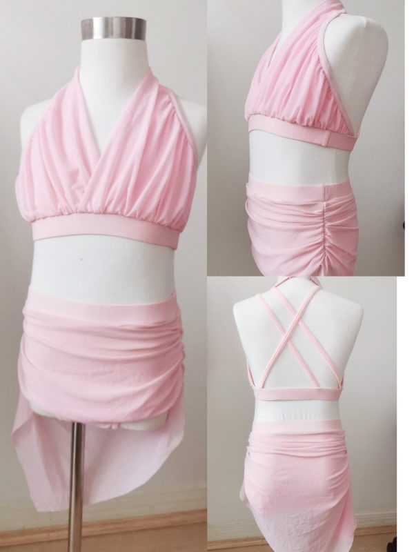 Costume base Stunning baby Pink Lyrical dance costume base, Children size 8