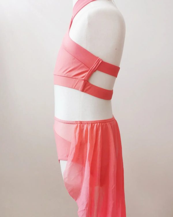 Custom design watermelon pink Lyrical dance costume base - Image 2