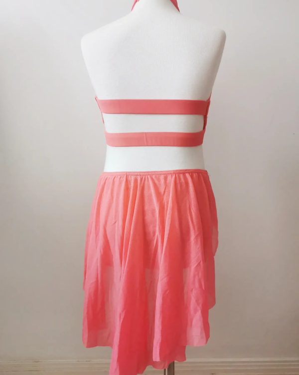 Custom design watermelon pink Lyrical dance costume base - Image 3