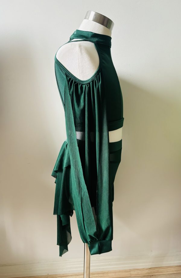 Custom design dark green Lyrical dance costume base - Image 3
