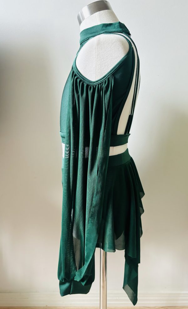 Custom design dark green Lyrical dance costume base - Image 4