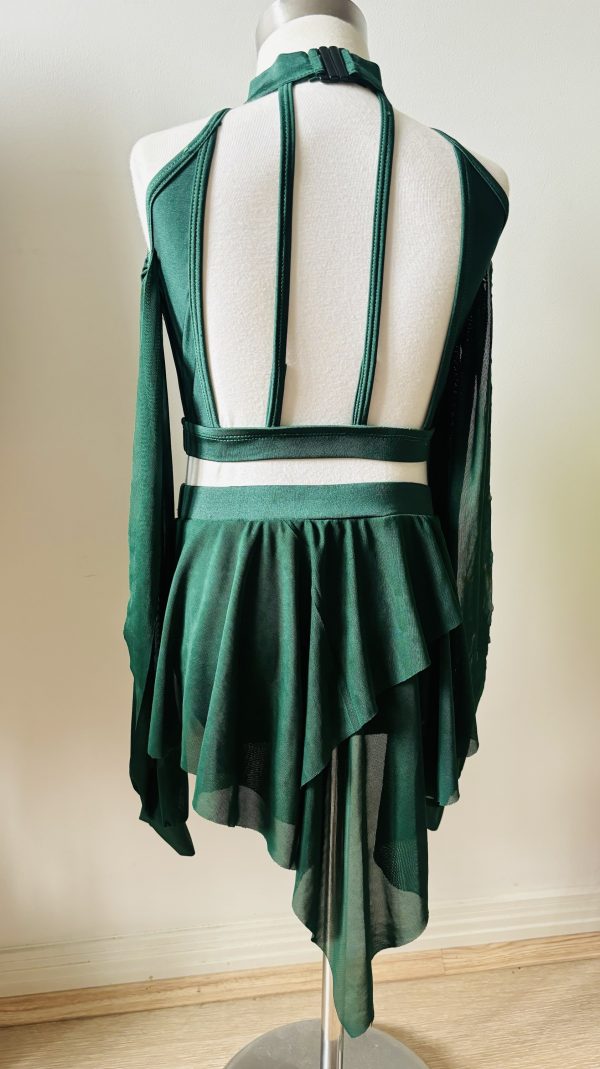 Custom design dark green Lyrical dance costume base - Image 5