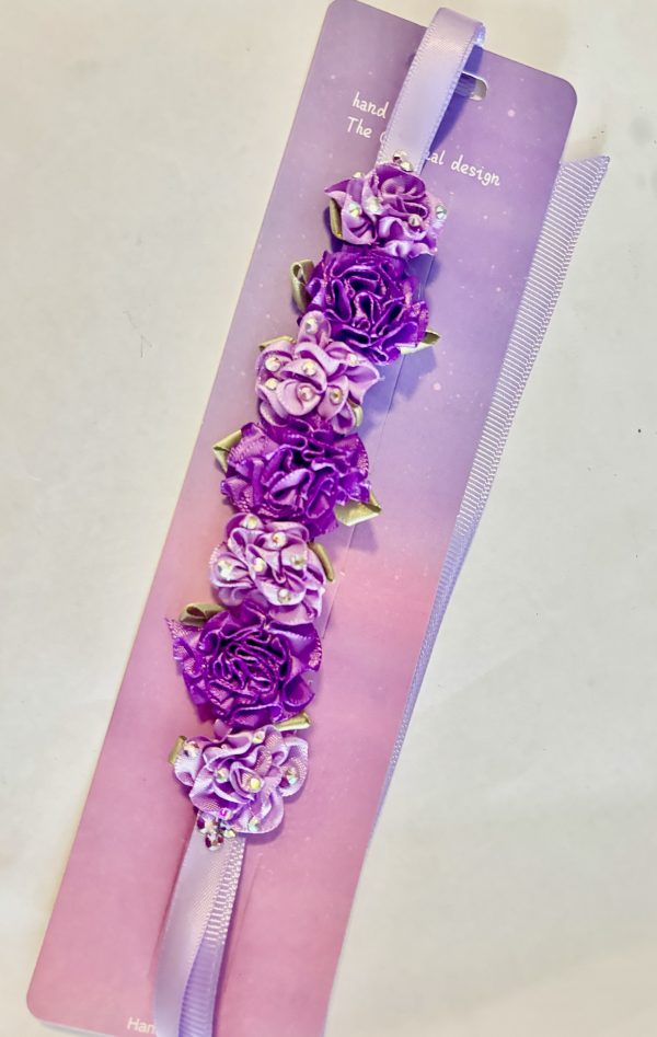 Mix of purple Flowers Blooming Ballet Bun Wrap