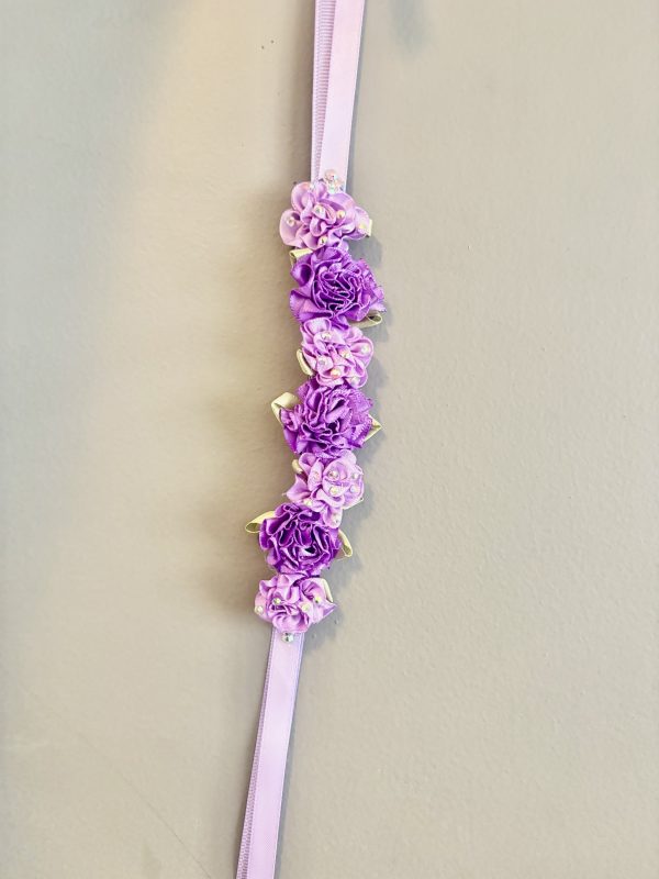 Mix of purple Flowers Blooming Ballet Bun Wrap - Image 3