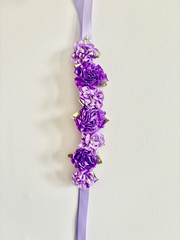 Mix of purple Flowers Blooming Ballet Bun Wrap - Image 2