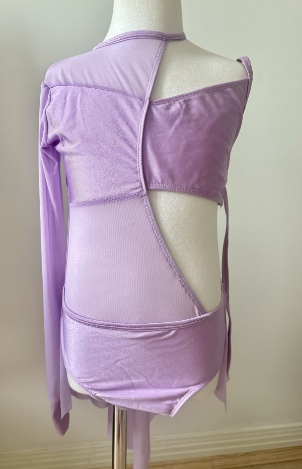 Custom-made Lyrical dance costume base- Lalic colour, Children size 8 - Image 5