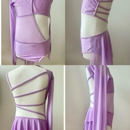 Custom-made Lyrical dance costume base- Lalic colour, Children size 8