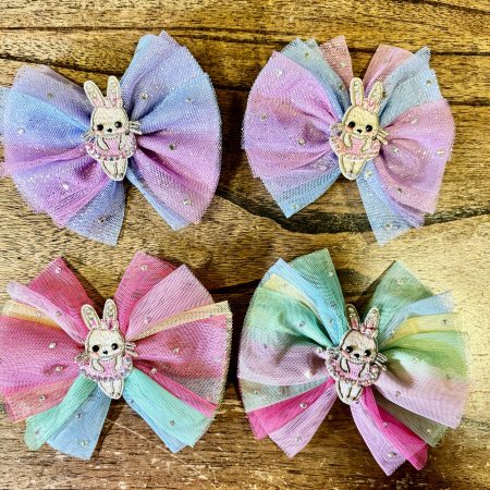 Easter Fun balletrina bunny rabbit's hair bows.