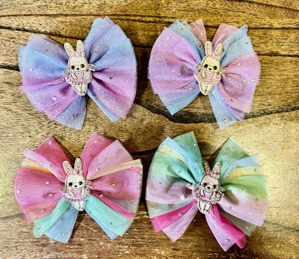 Easter Fun balletrina bunny rabbit's hair bows.