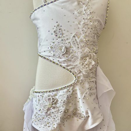 Custom made pearl white lyrical dance wear