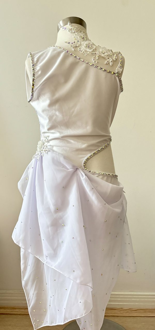 Custom made pearl white lyrical dance wear - Image 2