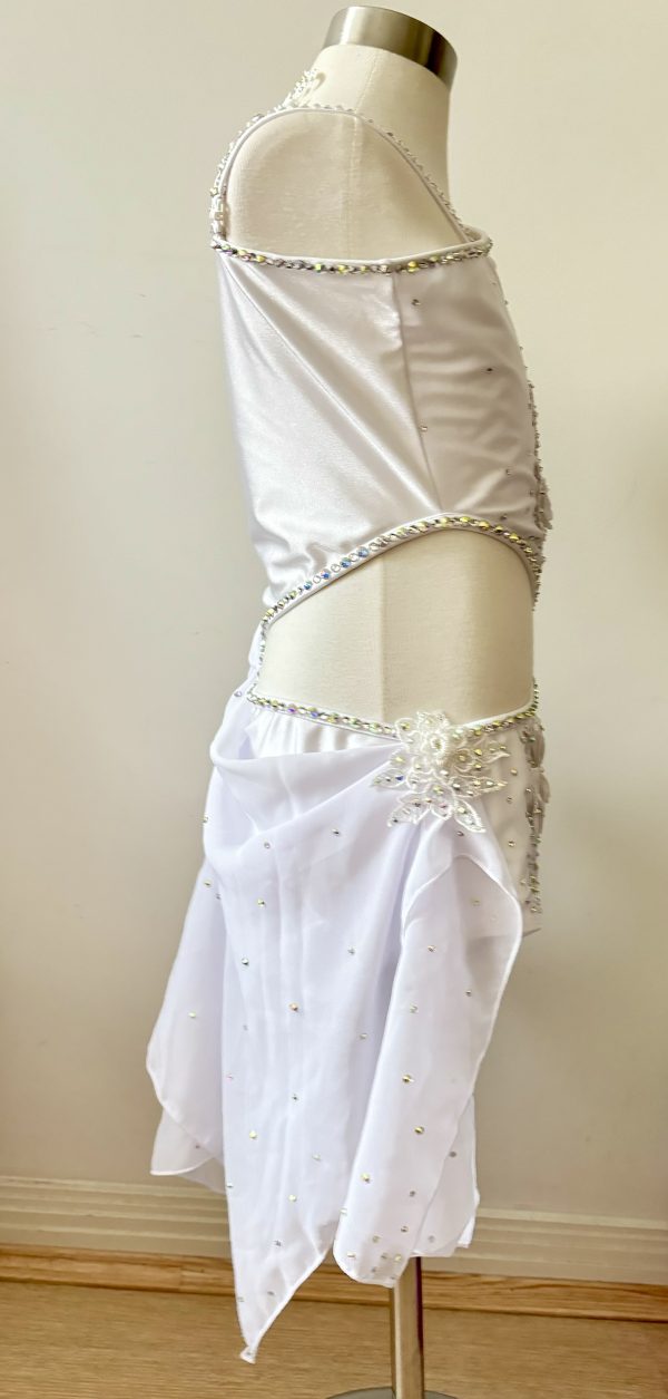 Custom made pearl white lyrical dance wear - Image 3